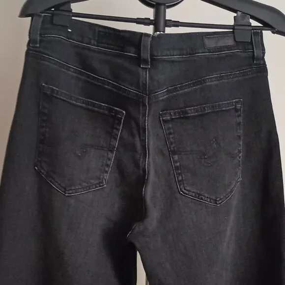 AG (Adriano Goldschmied) Black Brinley Mid Rise Straight Jeans Waist 32 - Picture 5 of 16